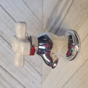 Vintage AVON Just A Twist Faucet Tap Silver and White Cologne Perfume Bottle